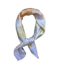 Lavendar Square Silk Scarf – Naturally Dyed Floral Print