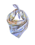 Lavendar Square Silk Scarf – Naturally Dyed Floral Print