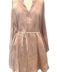 Botanically Dyed Linen Tunic in Lavender