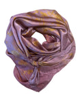 Lilac Square Silk Scarf – Naturally Dyed Floral Print