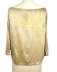 The yellow Lucia top naturally dyed floral print back view