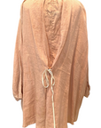 Botanically Dyed Linen Tunic in Peach