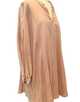 Botanically Dyed Linen Tunic in Peach