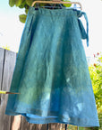 Carina Skirt in Green Linen
