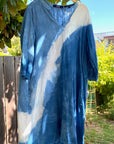 Celeste Dress Blue White Stripe in Organic Cotton with Pockets