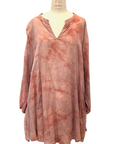 Botanically Dyed Linen Tunic in Rose