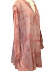 Botanically Dyed Linen Tunic in Rose
