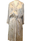 Cream Silk Sabrina Midi Dress Floral Print – Sustainable Fashion