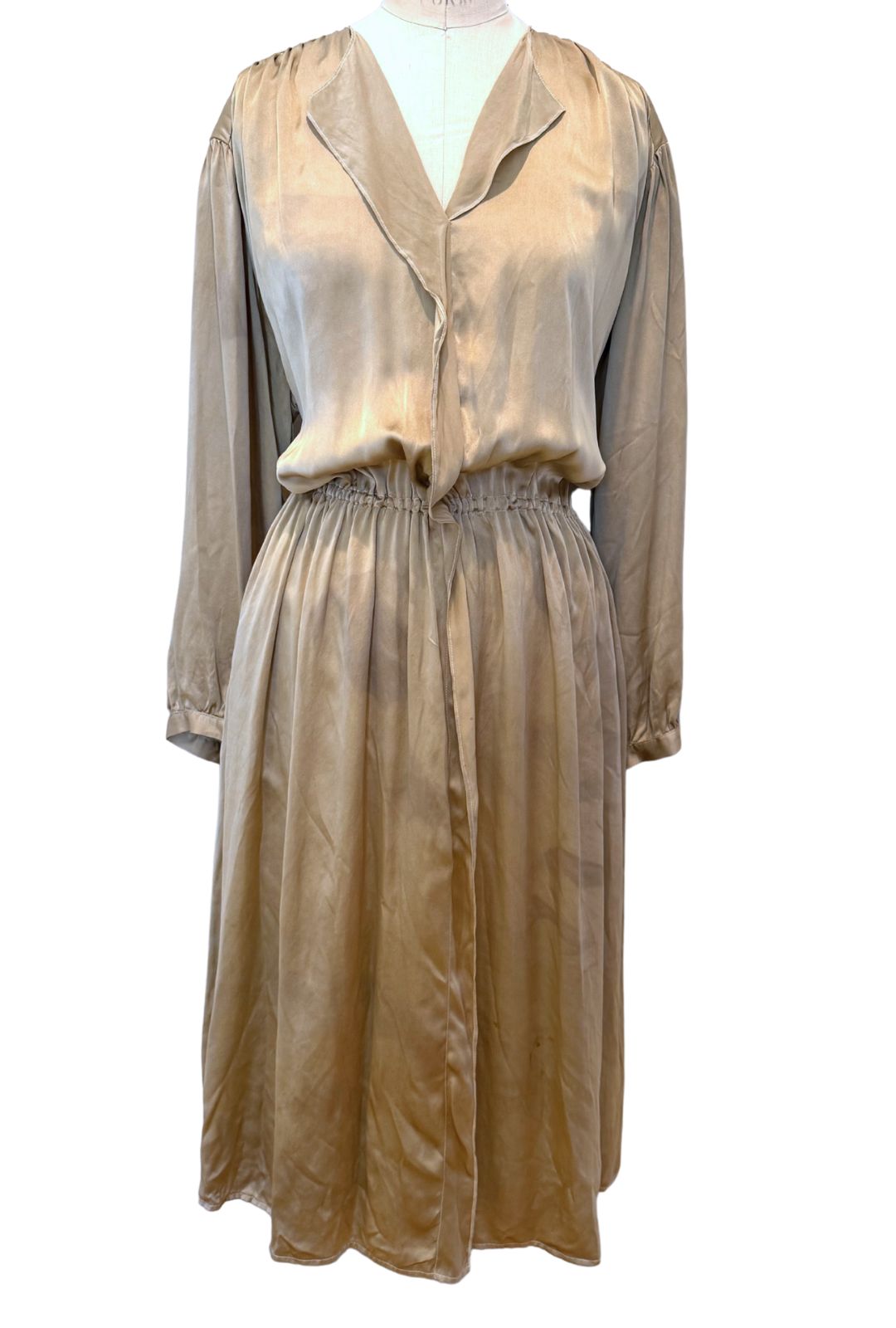 Green Silk Sabrina Midi Dress Naturally Dyed – Sustainable Fashion – Marree