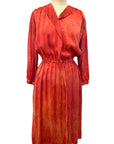 Red Silk Sabrina Midi Dress Naturally Dyed – Sustainable Fashion