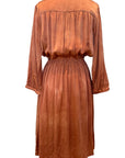 Rust Silk Sabrina Midi Dress Naturally Dyed – Sustainable Fashion