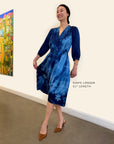 Blue Petal Silk Serina Midi Dress Naturally Dyed – Sustainable Fashion