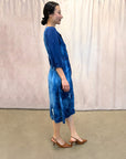 Blue Petal Silk Serina Midi Dress Naturally Dyed – Sustainable Fashion