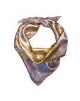 Lavender White Square Silk Scarf – Naturally Dyed Floral Print