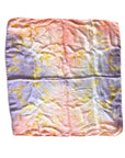 Botanically Dyed Square Silk Scarf in Coral Lavendar