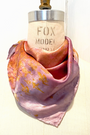 Coral Lavender Square Silk Scarf – Naturally Dyed Floral Print
