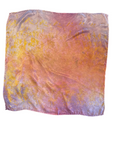 Coral Lavender Square Silk Scarf – Naturally Dyed Floral Print