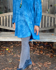 Botanically Dyed Linen Tunic in Blue