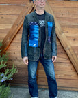 Upcycled Blazer in Indigo Blue