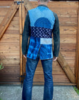 Upcycled Blazer in Indigo Blue