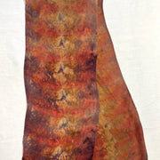 Botanically Dyed Long Silk Scarf in Red Marble