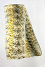Yellow Long Silk Scarf – Naturally Dyed Floral Print