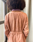 Celeste Dress in Peach | Organic Cotton Double Gauze | Solid