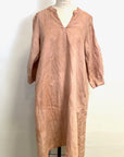 Peach Organic Linen Celeste Dress with Pockets - The Perfect Dress for Every Occasion