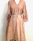 Peach Organic Linen Celeste Dress with Pockets - The Perfect Dress for Every Occasion
