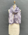 Zero Waste Organic Cotton Double Gauze Scarf in Lavender Chevron