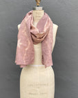 Zero Waste Organic Cotton Double Gauze Scarf in Rose Flora