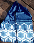 Silk Scarf in Indigo Blue | Naturally Dyed Shibori