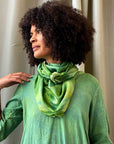 Square Silk Scarf in Green