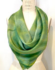 Square Silk Scarf in Green