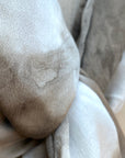 Silk Scarf in Grey - Natural Dyes - Hand Rolled Edges - Burst Motif - Modern Shibori