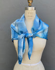 Indigo Blue | Square Silk Scarf | Burst