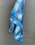 Indigo Blue | Square Silk Scarf | Burst