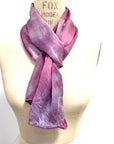 Silk Scarf in Lilac - Natural Dyes - Hand Rolled Edges