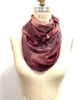 Square Silk Scarf in Burgundy