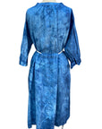 Dark Blue Linen Celeste Dress with Pockets