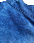 Dark Blue Linen Celeste Dress with Pockets