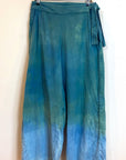 Flowy Lightweight Ida Pants in Green | Organic Cotton Double Gauze | Ombre