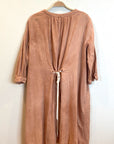 Celeste Dress in Peach | Organic Cotton Double Gauze | Solid