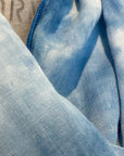 Large Scarf in Blue | Organic Cotton Double Gauze | Chevron