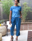 Stella Crop Pant | Indigo Blue