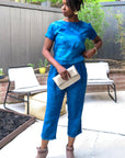 Stella Pants - Your Versatile Pant for Every Occasion | Organic Linen in Blue Tan
