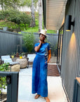 Vega Top - Your Versatile No-Iron Top for Every Occasion | Organic Linen | Indigo Blue Willow