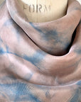 Square Silk Scarf in Pink - Natural Dyes - Hand Rolled Edges