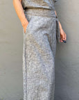 Ida Pant - Flowy Light Weight Wide Leg Pants in Organic Cotton & Hemp | Grey