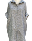 Eclipse Smock - Versatile Tunic Top with Pockets in Hemp & Organic Cotton | Grey